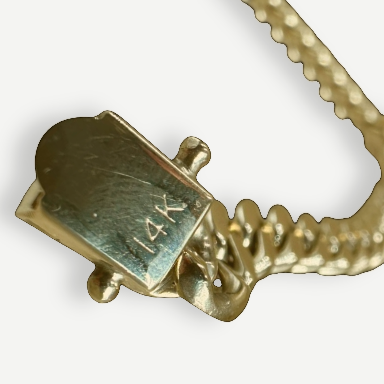 SUCCO Heavy Curb Link Necklace, 14K Yellow Gold, 15 in., 44.1g, Vintage