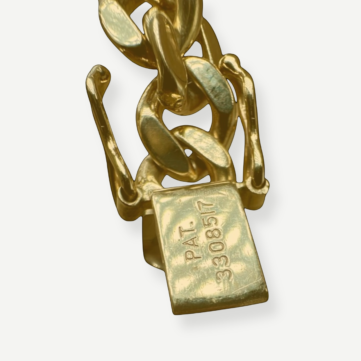 SUCCO Heavy Curb Link Necklace, 14K Yellow Gold, 15 in., 44.1g, Vintage