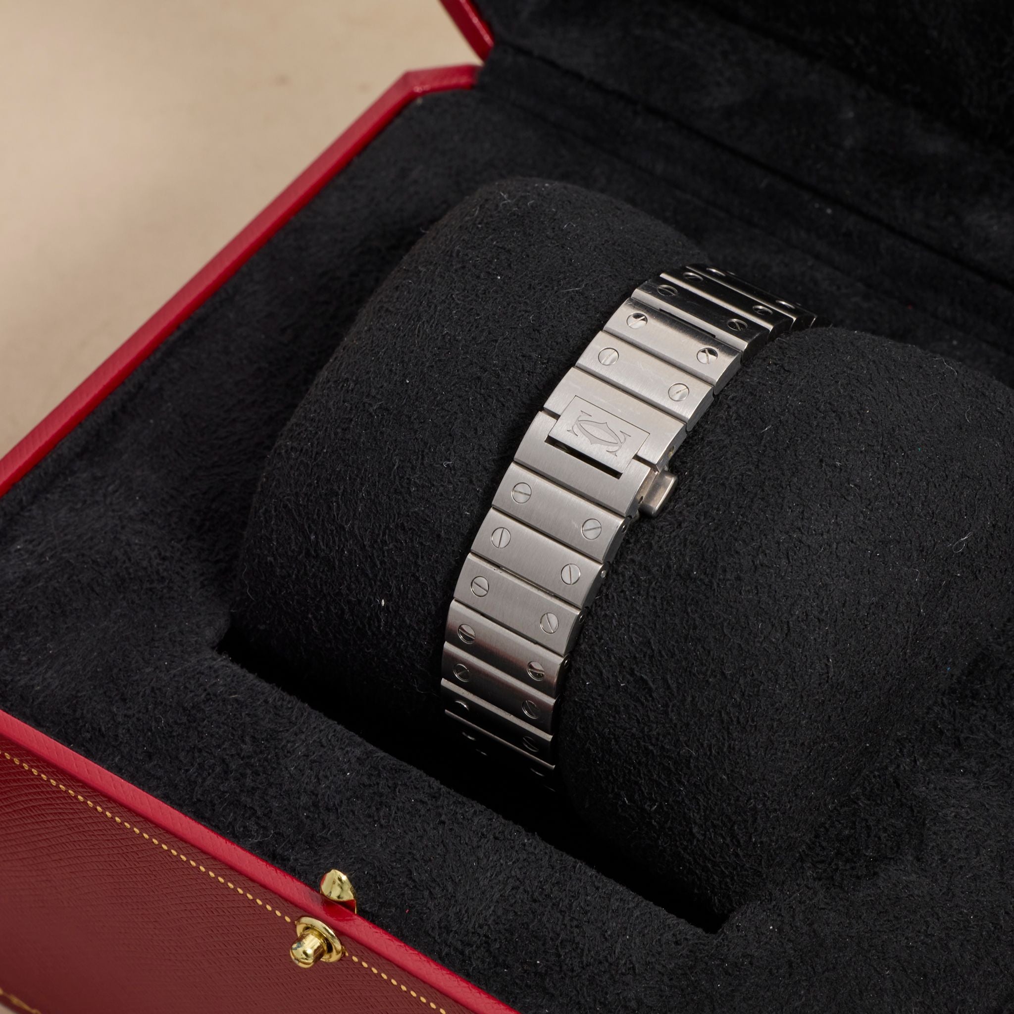 Cartier Santos de Cartier WSSA0061, Stainless Steel, Green Dial, Full Set, 2026 | Shop Authentique Lux
