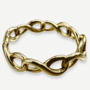 TIFFANY & CO. Infinity Ring, 18K Yellow Gold, US Size 4.5