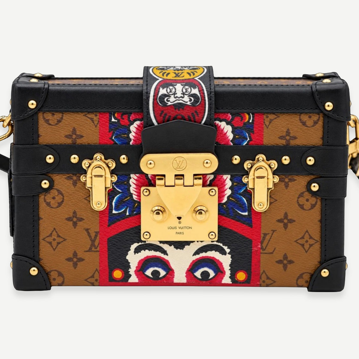 Louis Vuitton Petite Malle multicolor Monogram canvas back view | Shop Authentique Lux