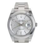 Rolex Datejust 41 126300, Silver Baton Dial, Oystersteel, Full Set, 2026 | Shop Authentique Lux
