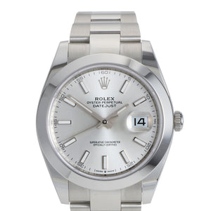Rolex Datejust 41 126300, Silver Baton Dial, Oystersteel, Full Set, 2026