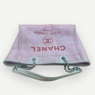 Chanel Deauville Large Shopping Tote Pink Tweed Canvas Silver Hardware | Shop Authentique Lux