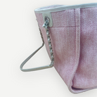 Chanel Deauville Large Shopping Tote Pink Tweed Canvas Silver Hardware | Shop Authentique Lux