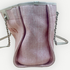 Chanel Deauville Large Shopping Tote Pink Tweed Canvas Silver Hardware | Shop Authentique Lux