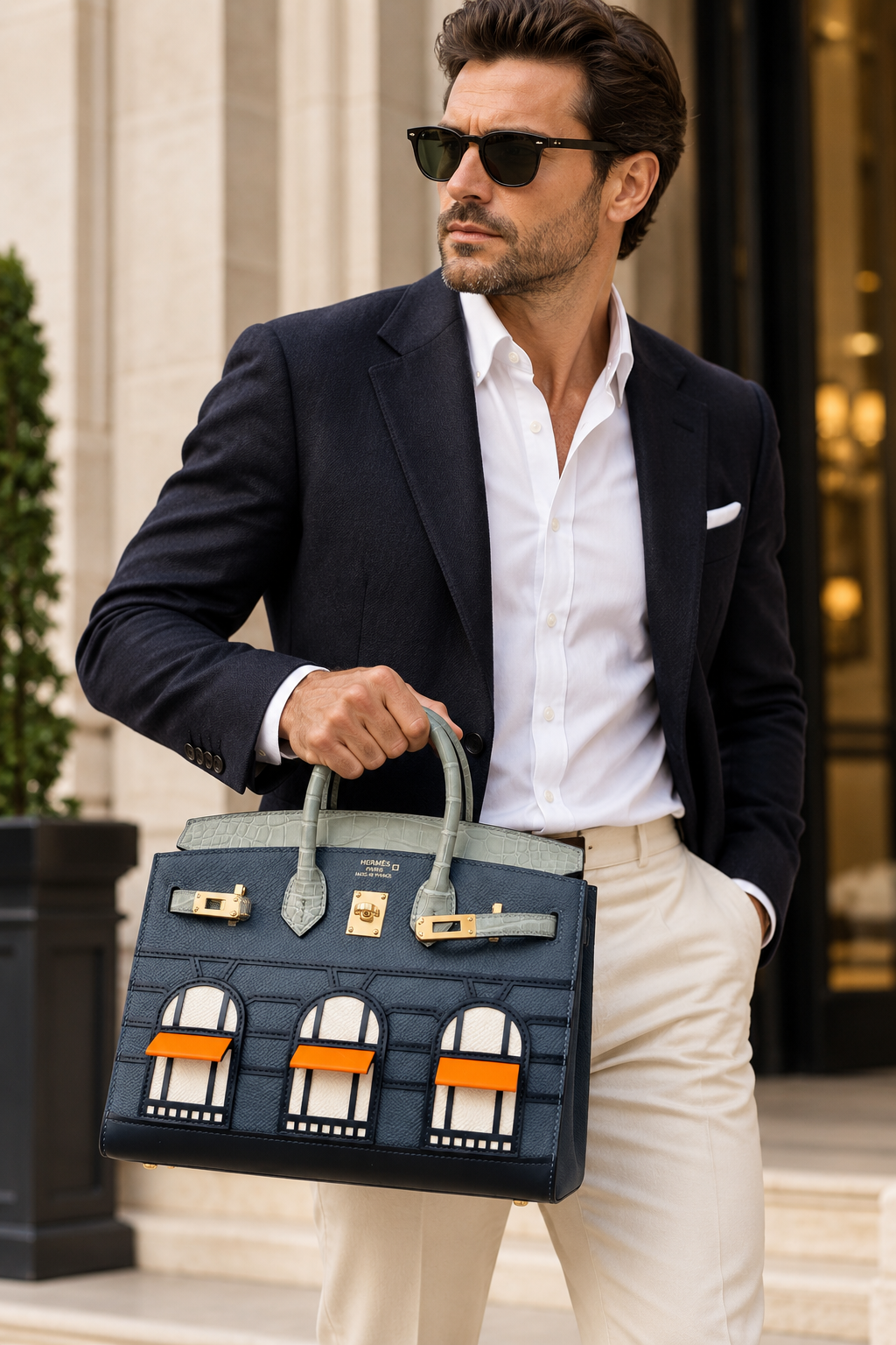 HERMÈS Birkin 20 Faubourg “House,” Gray | Shop Authentique Lux