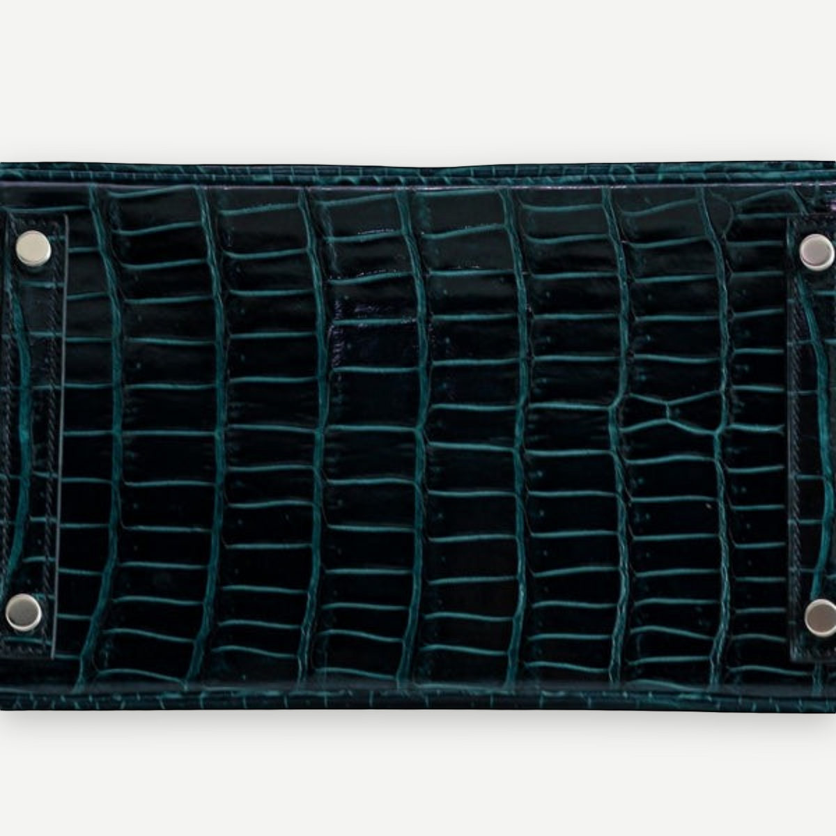 Hermès Birkin 35 Vert Cypres Shiny Porosus Crocodile, Palladium Hardware, A Stamp, 2017 | Shop Authentique Lux