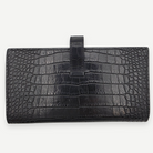 Hermès Béarn Long Wallet Alligator Leather in Noir with Aftermarket Natural Diamond H Clasp, X Stamp, 2021 | Shop Authentique Lux