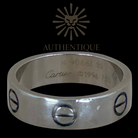 Vintage Cartier Love ring I Classic Model I 18K white gold I Authentique Lux