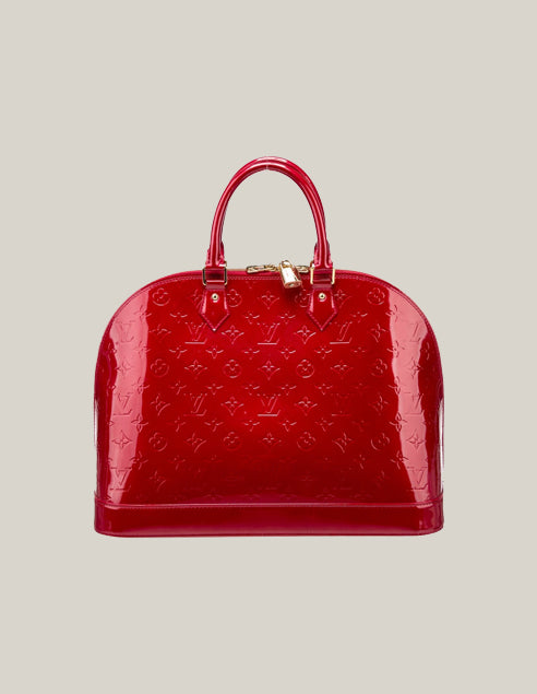 Louis Vuitton Vernis Patent Leather Alma GM - Authentique Luxury | 100% Authentic Louis Vuitton Bag