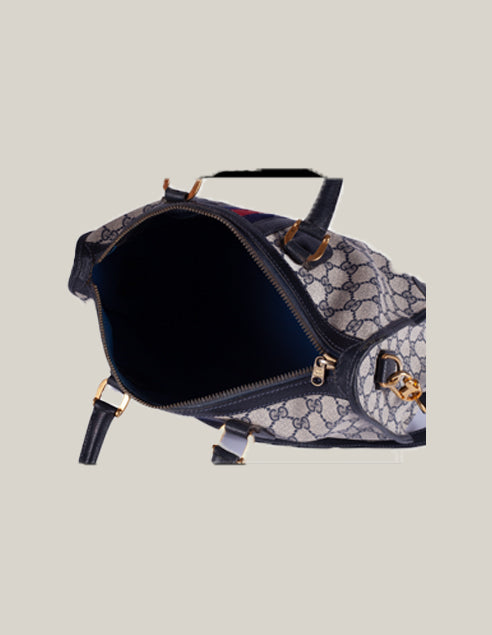 Vintage Gucci GG Supreme Boston Bag monogram canvas hardening authentic I Authentique Luxury