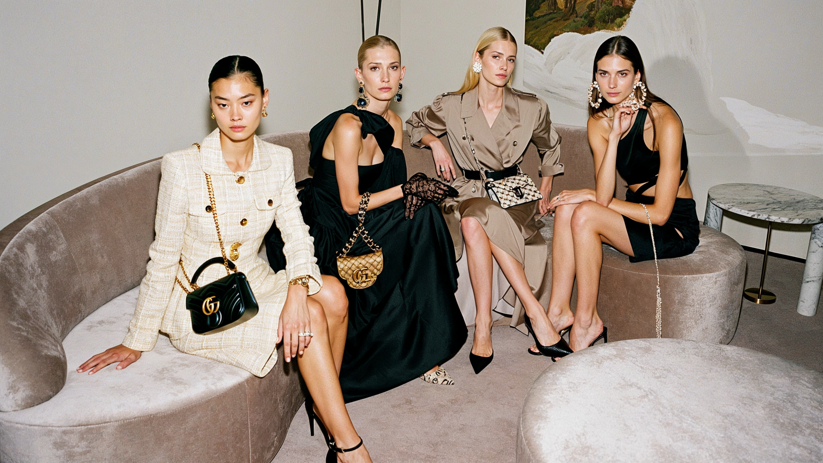 Women of all ages enjoying timeless style—draped in Chanel, carrying Hermès, glowing in Cartier. Luxury moments start with AUTHENTIQUE LUXURY.