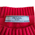 PRADA red sweater Made in Italy label | Shop Authentique Lux