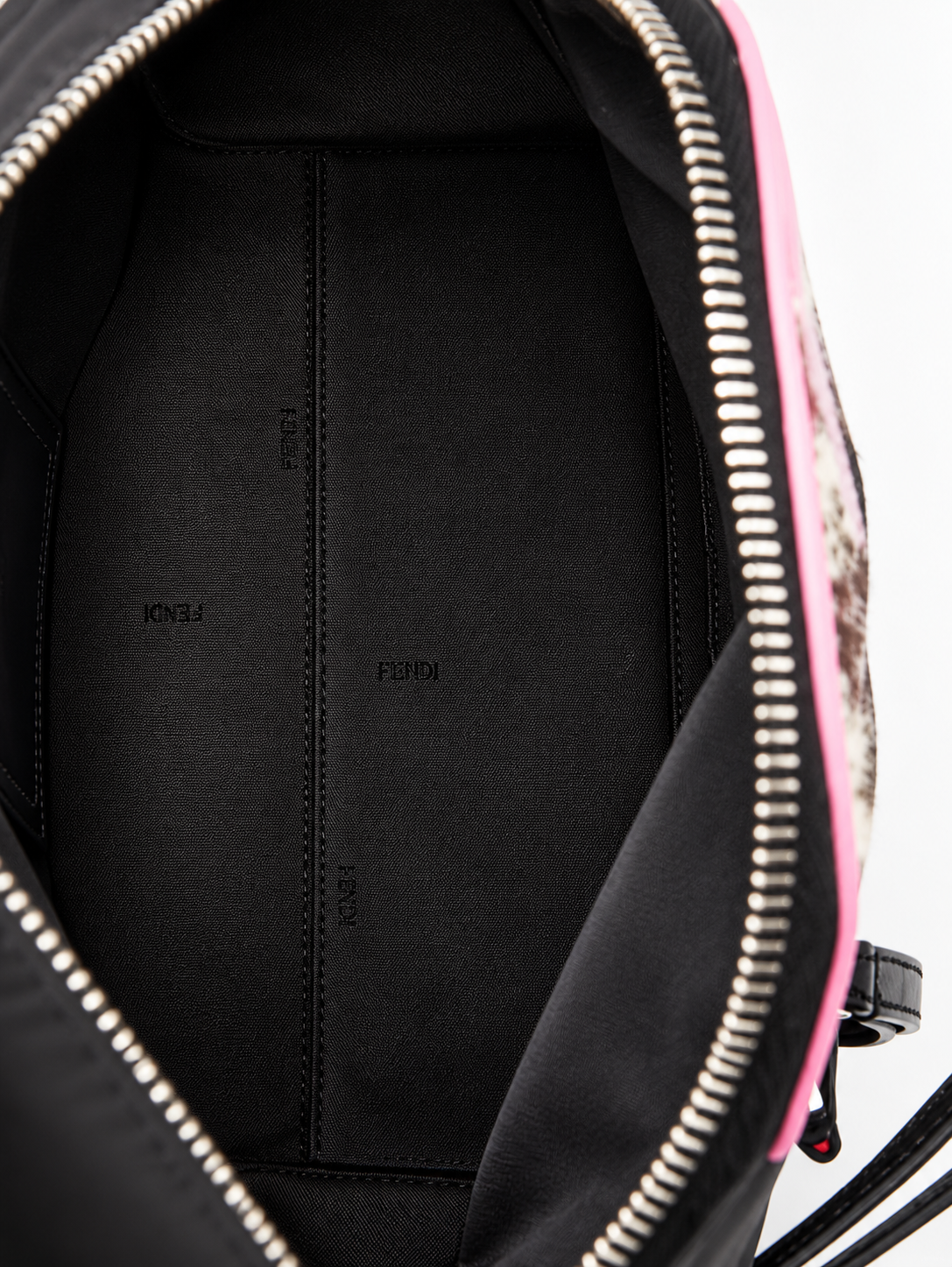 Fendi Bag Bugs Mini Backpack in Black Nylon, Leather and Blue Fur | Shop Authentique Lux