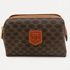 Celine Vintage Macadam Vanity Cosmetic Pouch, Macadam Canvas & Leather | Shop Authentique Lux