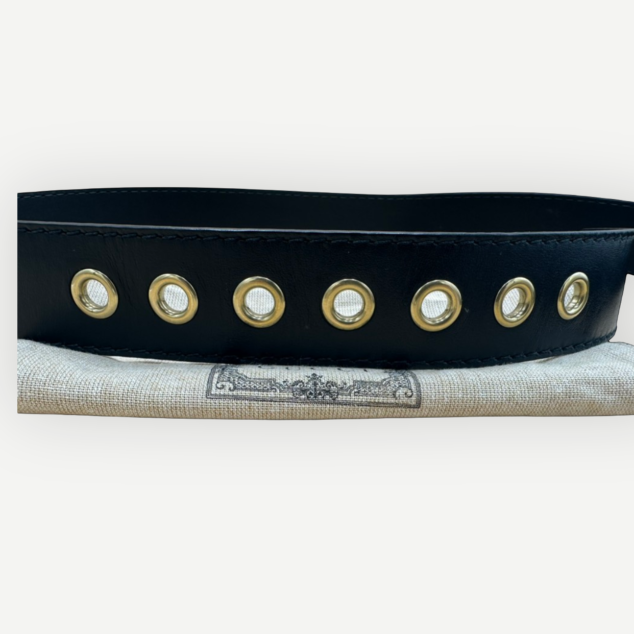 Gucci Lion Head Belt, Black Leather, Gold Hardware | Shop Authentique Lux