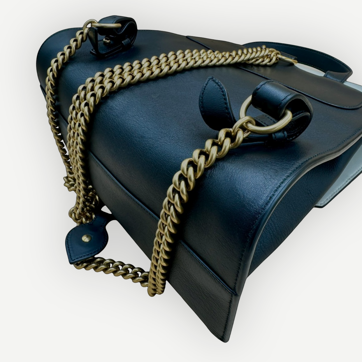 Gucci Malin Medium Studded Backpack, Black Leather, Gold Hardware | Shop Authentique Lux