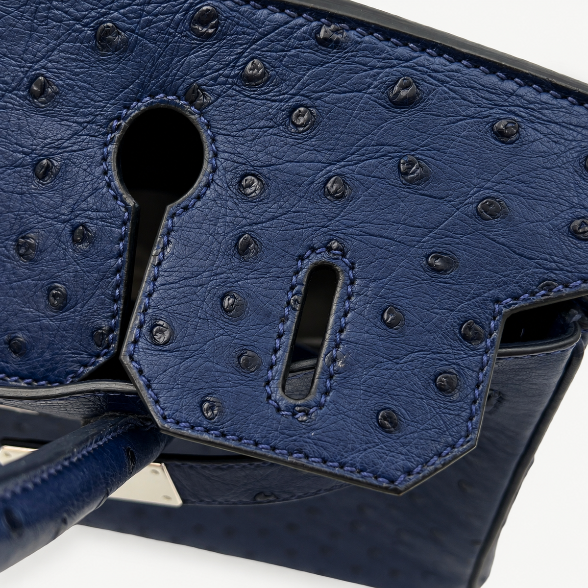 Hermès Bleu Iris Ostrich Birkin 30 Palladium Hardware | Shop Authentique Lux