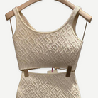 FENDI x SKIMS ivory scoop-neck logo bralette detail | Shop Authentique Lux