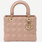 DIOR Medium Lady Dior Bag, Pink Cannage Lambskin, Gold-Tone Hardware | Shop Authentique Lux