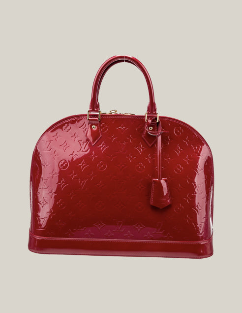 Louis Vuitton Vernis Patent Leather Alma GM - Authentique Luxury | 100% Authentic Louis Vuitton Bag
