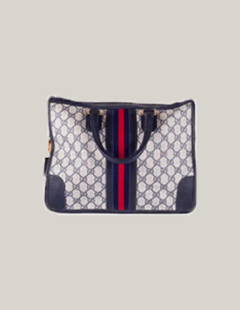 Vintage Gucci GG Supreme Boston Bag monogram canvas hardening authentic I Authentique Luxury