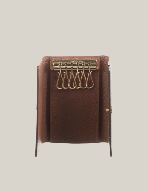 Louis Vuitton Monogram Coated Canvas 6 key Pouch - Authentique Luxury | 100% Authentic Louis Vuitton Bag