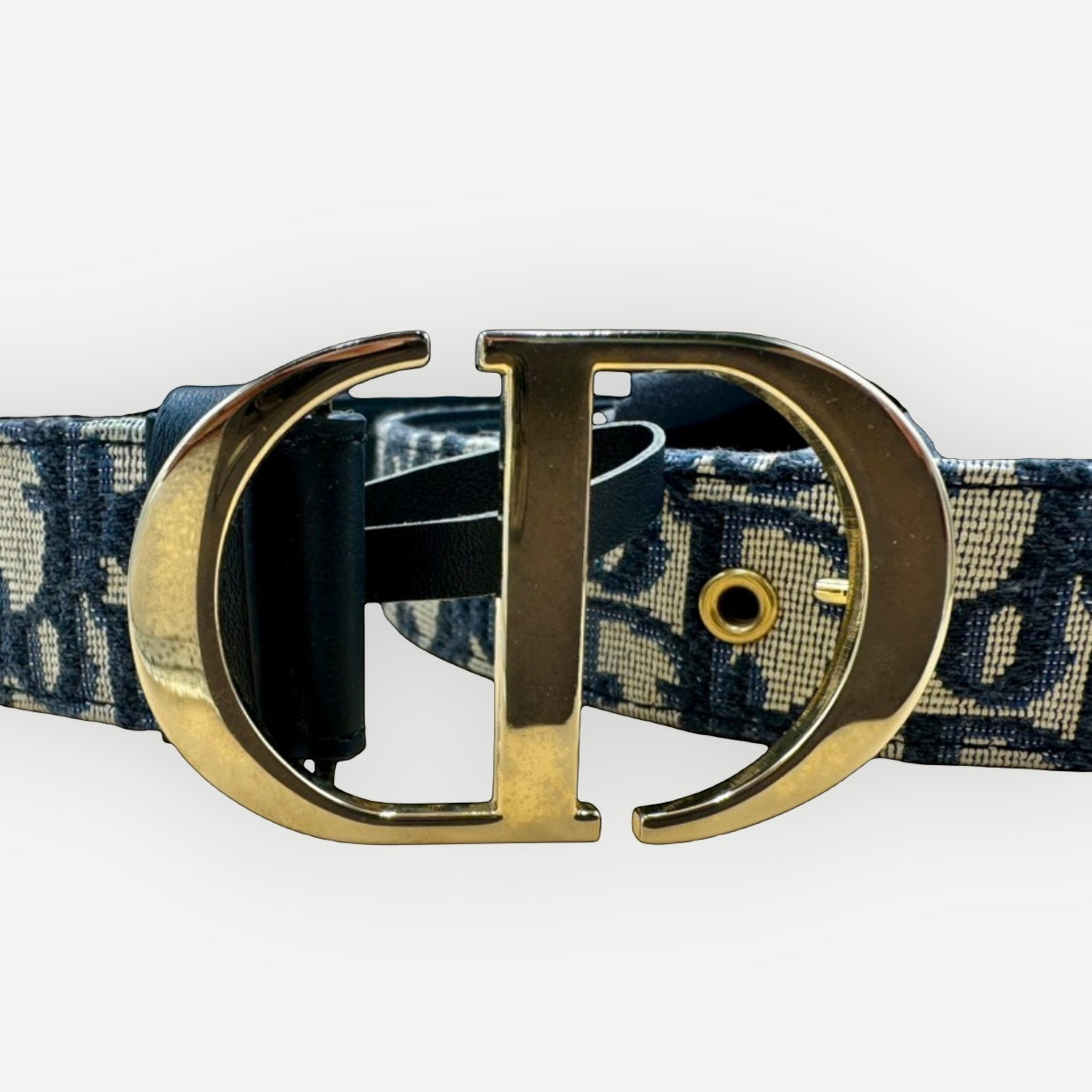 CHRISTIAN DIOR Oblique Jacquard Reversible Belt with CD Buckle, Full Set