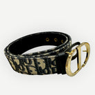 CHRISTIAN DIOR Oblique Jacquard Reversible Belt with CD Buckle, Full Set