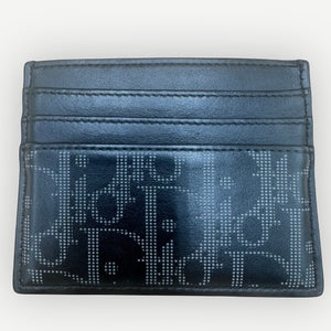 CHRISTIAN DIOR Oblique Jacquard Black Card Holder, Full Set