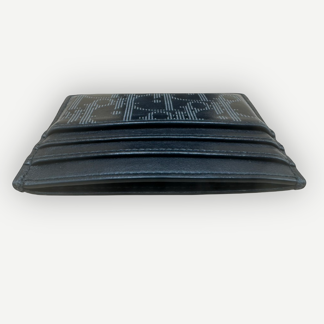 Christian Dior Oblique Jacquard Black Card Holder, Full Set | Shop Authentique Lux