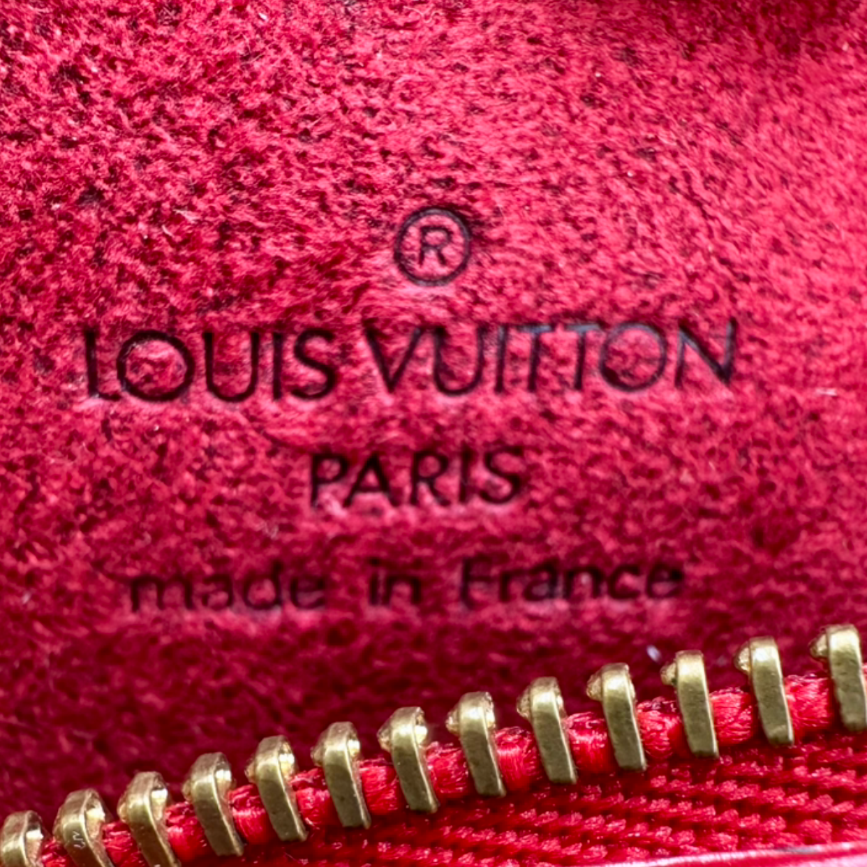 Louis Vuitton Papillon Pochette, Red Epi Leather, 2005 | Shop Authentique Lux
