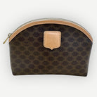 Celine Vintage Macadam Dome Cosmetic Pouch, Macadam Canvas & Leather | Shop Authentique Lux

