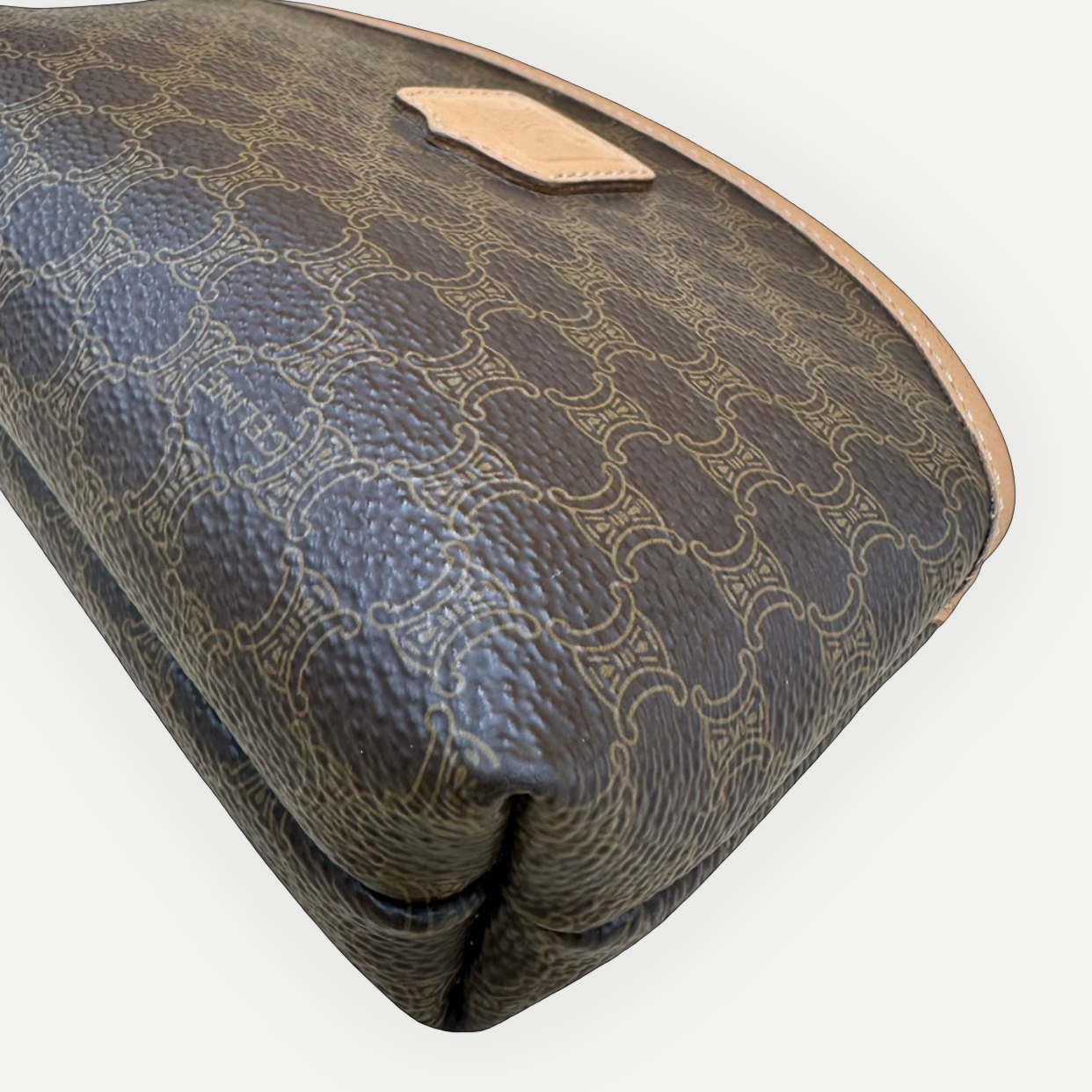 Celine Vintage Macadam Dome Cosmetic Pouch, Macadam Canvas & Leather | Shop Authentique Lux