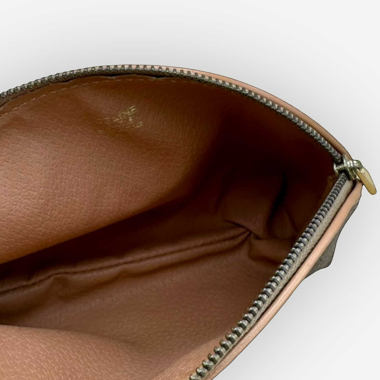 Celine Vintage Macadam Dome Cosmetic Pouch, Macadam Canvas & Leather | Shop Authentique Lux