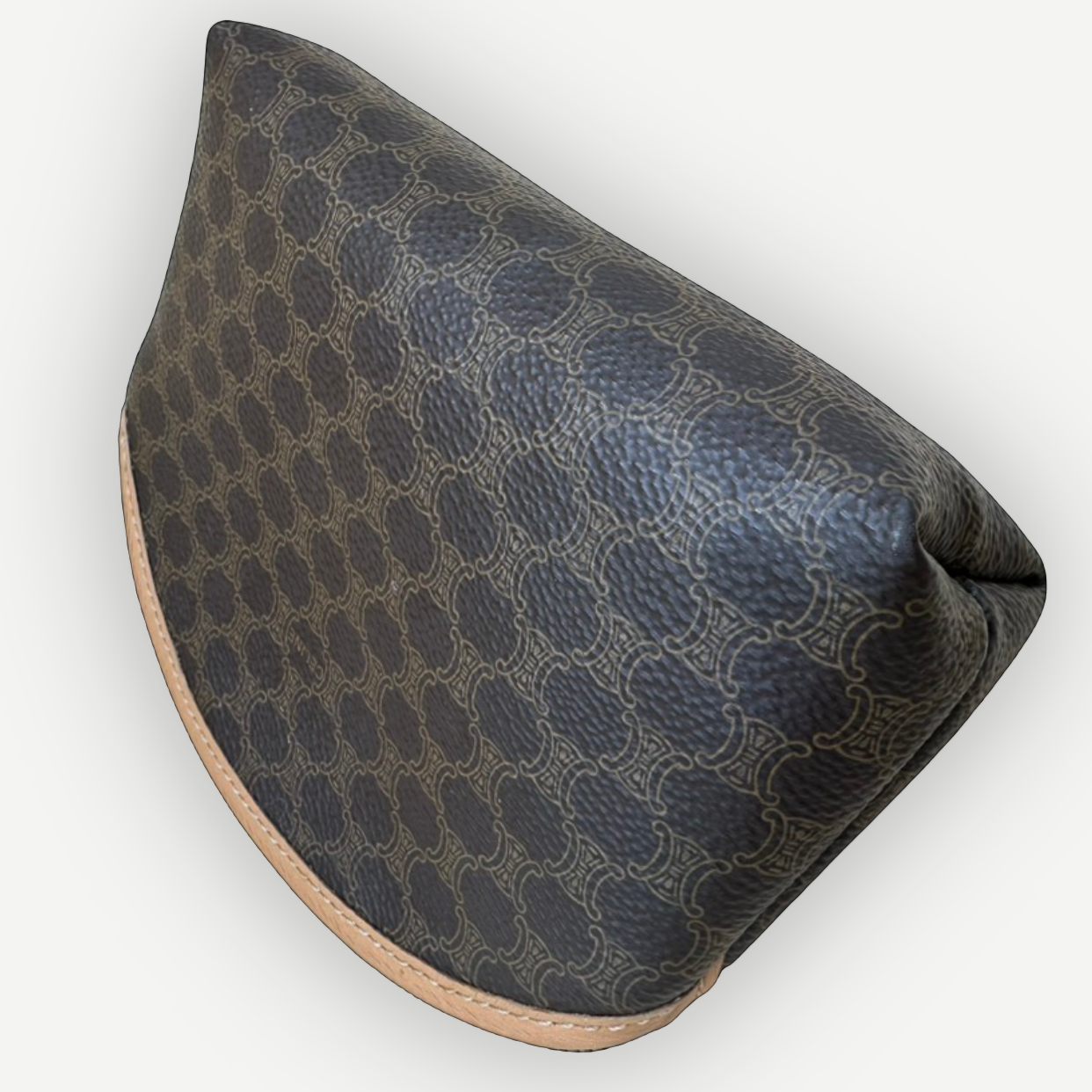 Celine Vintage Macadam Dome Cosmetic Pouch, Macadam Canvas & Leather | Shop Authentique Lux