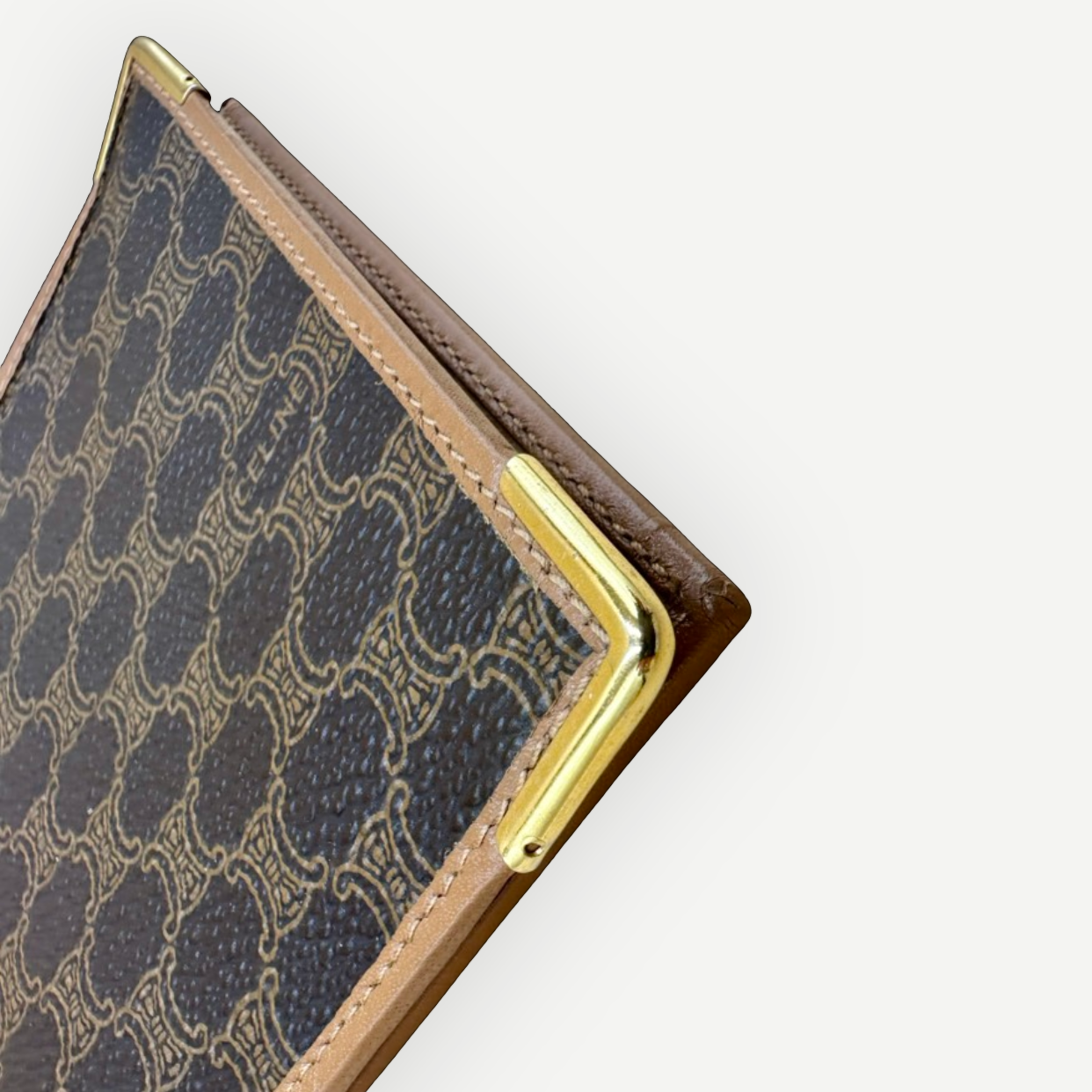 Celine Vintage Macadam Corner Bi-Fold Wallet, Macadam Canvas & Leather | Shop Authentique Lux