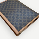Celine Vintage Classic Zippered Clutch, Macadam Canvas & Leather | Shop Authentique Lux
