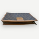 Celine Vintage Classic Zippered Clutch, Macadam Canvas & Leather | Shop Authentique Lux