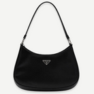 PRADA Cleo Brushed Leather Shoulder Bag, Black | Shop Authentique Lux