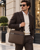 Louis Vuitton Sabana Briefcase, Damier Ebene Canvas, Gold-Tone Hardware | Shop Authentique Lux