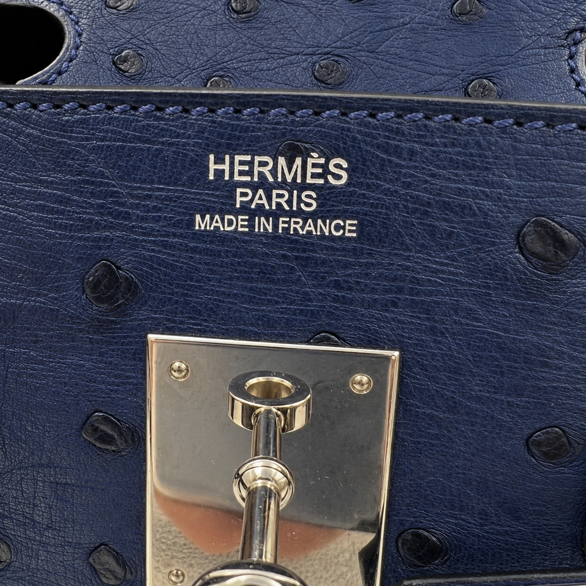 Hermès Bleu Iris Ostrich Birkin 30 Palladium Hardware | Shop Authentique Lux