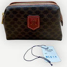 Celine Vintage Macadam Vanity Cosmetic Pouch, Macadam Canvas & Leather | Shop Authentique Lux