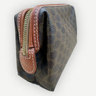 Celine Vintage Macadam Vanity Cosmetic Pouch, Macadam Canvas & Leather | Shop Authentique Lux
