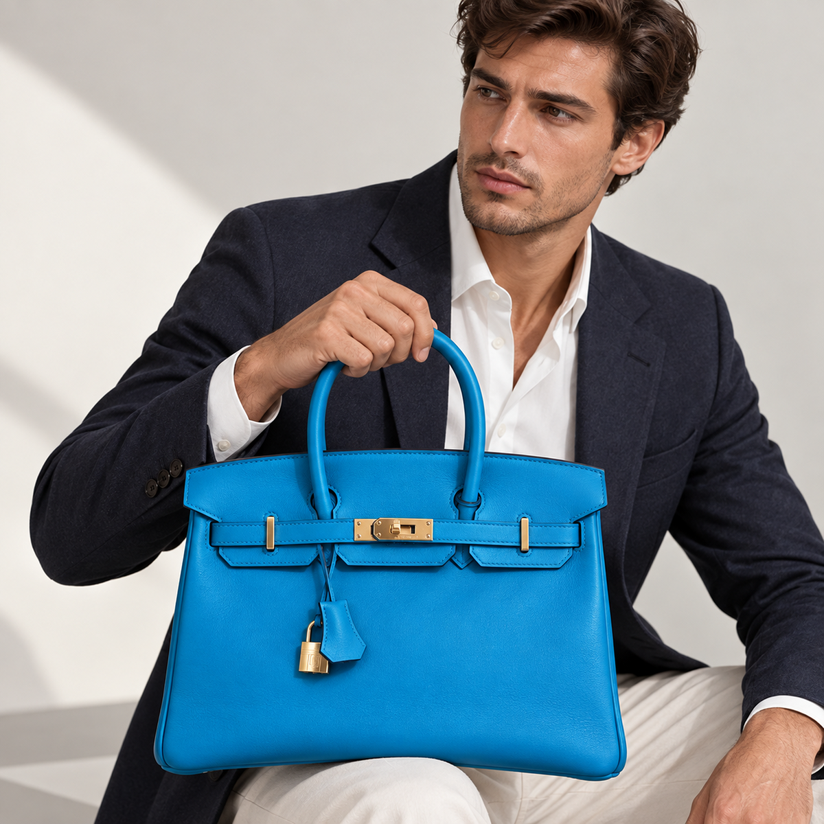 Hermès Birkin 25, Bleu Frida Swift Leather, GHW, Full Set, 2020 | Shop Authentique Lux