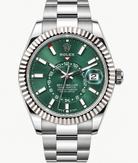 Rolex Sky-Dweller 336934, White Rolesor, Mint Green Dial, Full Set, 2026 | Shop Authentique Lux