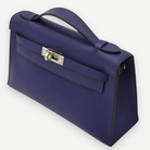 Hermès Bleu Saphir Swift Kelly Pochette Clutch Bag, Palladium Hardware, Full Set, C Stamp, 2018 | Shop Authentique Lux