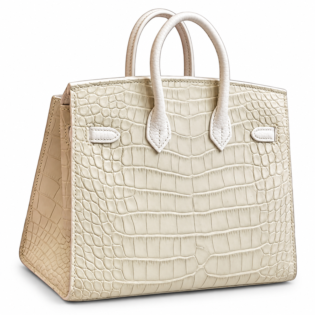 HERMÈS Birkin 20 Faubourg “Sous la Neige” Snow Sellier, Palladium Hardware, U Stamp, 2022 | Shop Authentique Lux