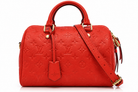 Louis Vuitton Speedy Bandoulière 25, Red Monogram Empreinte Leather, Gold Hardware | Shop Authentique Lux